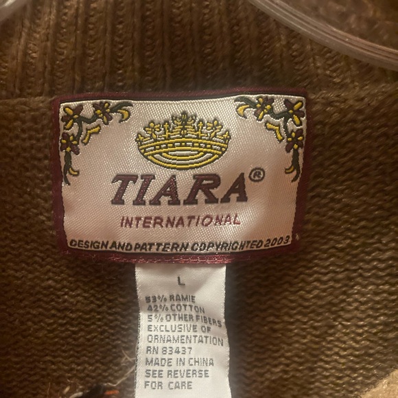 Tiara Brown Knit Sweater - Picture 5 of 7